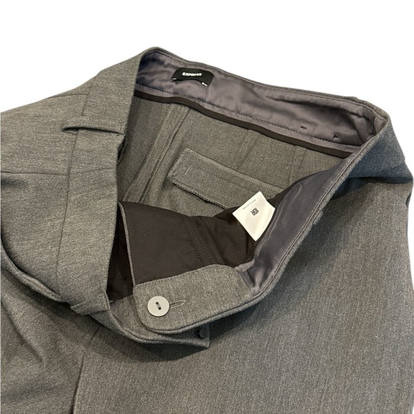 Express Gray Straight-Leg Trousers - Picture 3 of 4